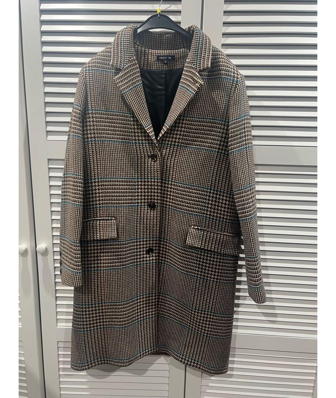 SOEUR Мульти шерстяное пальто, фото 9