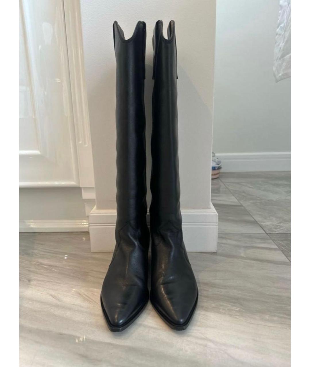 ISABEL MARANT Черные кожаные сапоги, фото 2