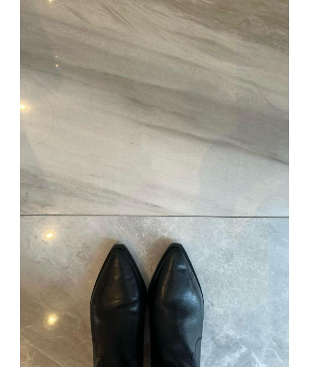 ISABEL MARANT Черные кожаные сапоги, фото 3