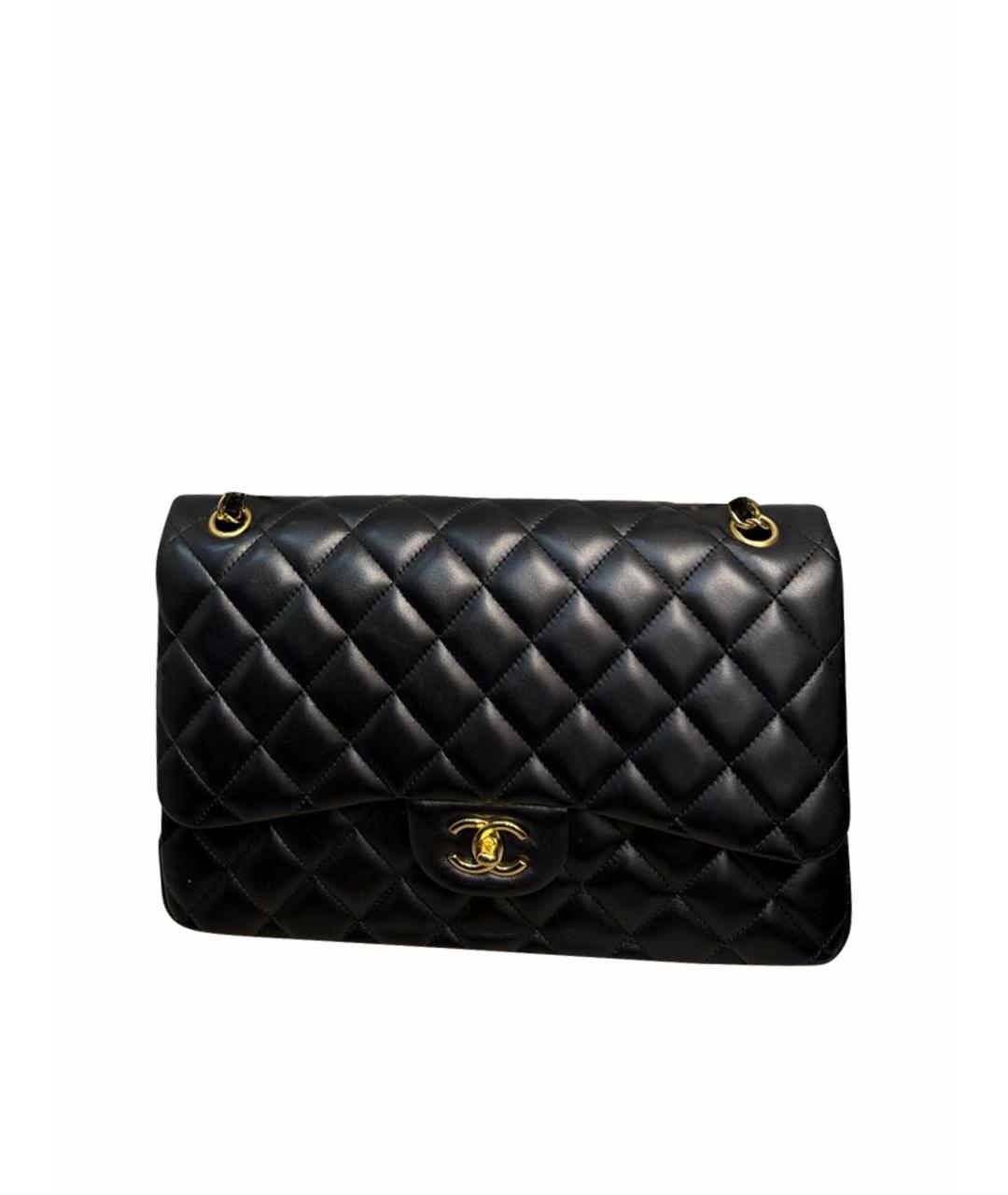 CHANEL Черная кожаная сумка через плечо, фото 1