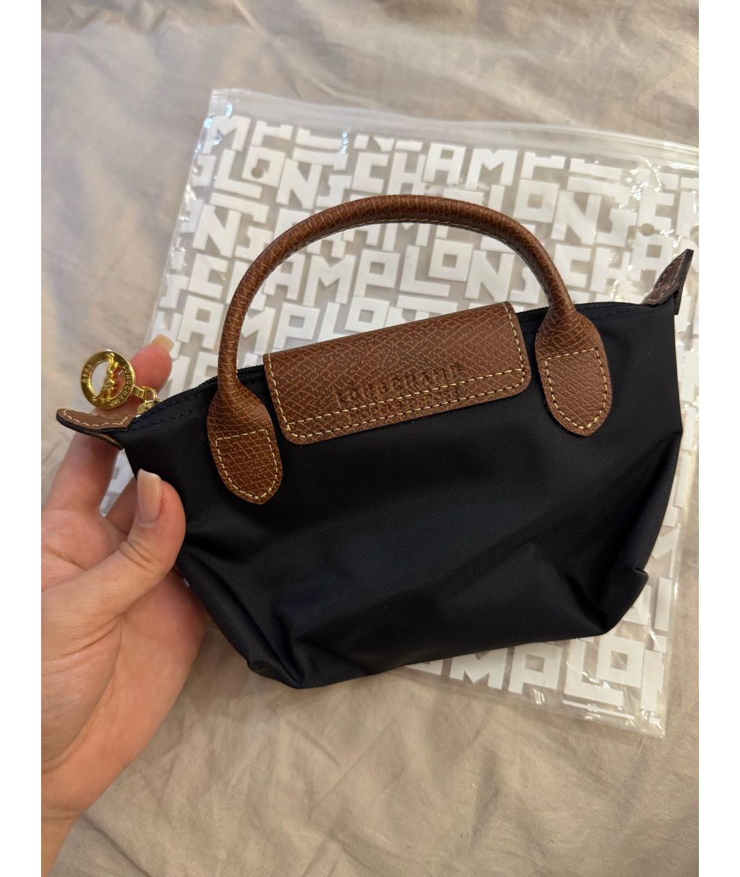 LONGCHAMP Черная тканевая сумка через плечо, фото 5