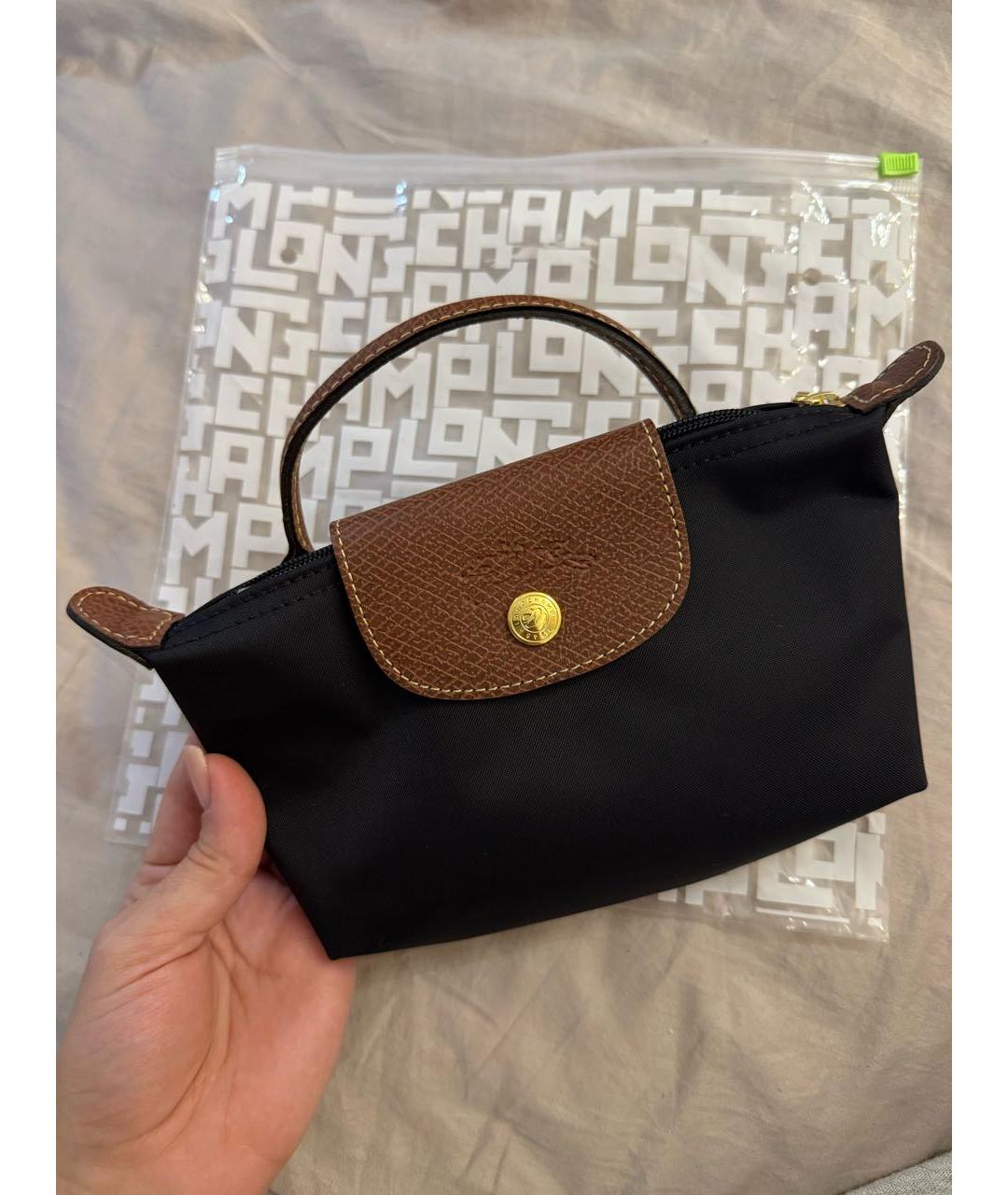 LONGCHAMP Черная тканевая сумка через плечо, фото 3