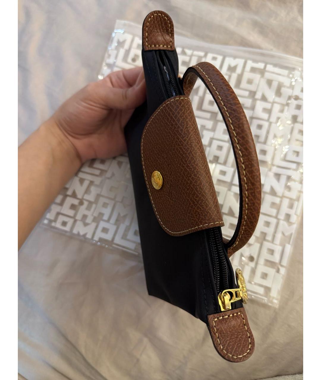 LONGCHAMP Черная тканевая сумка через плечо, фото 4