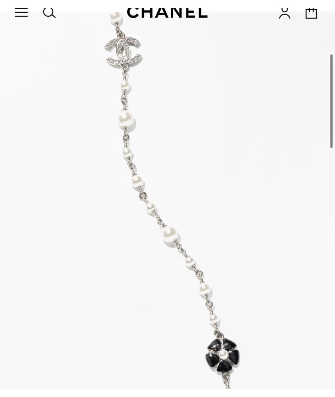 CHANEL Серебряное металлическое колье, фото 4