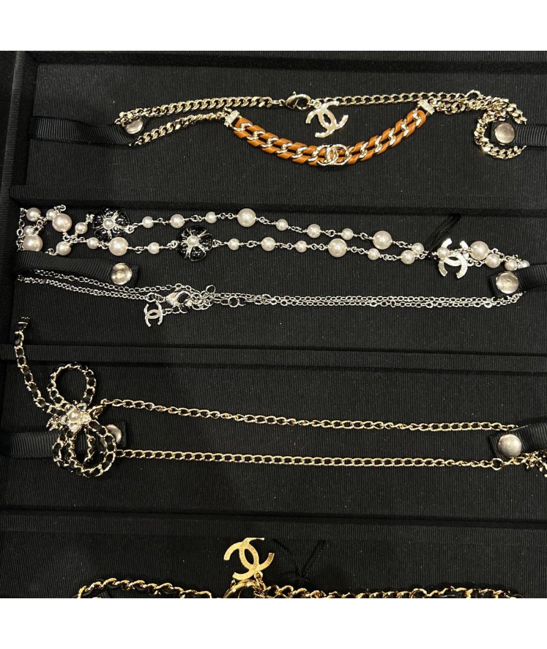 CHANEL Серебряное металлическое колье, фото 2