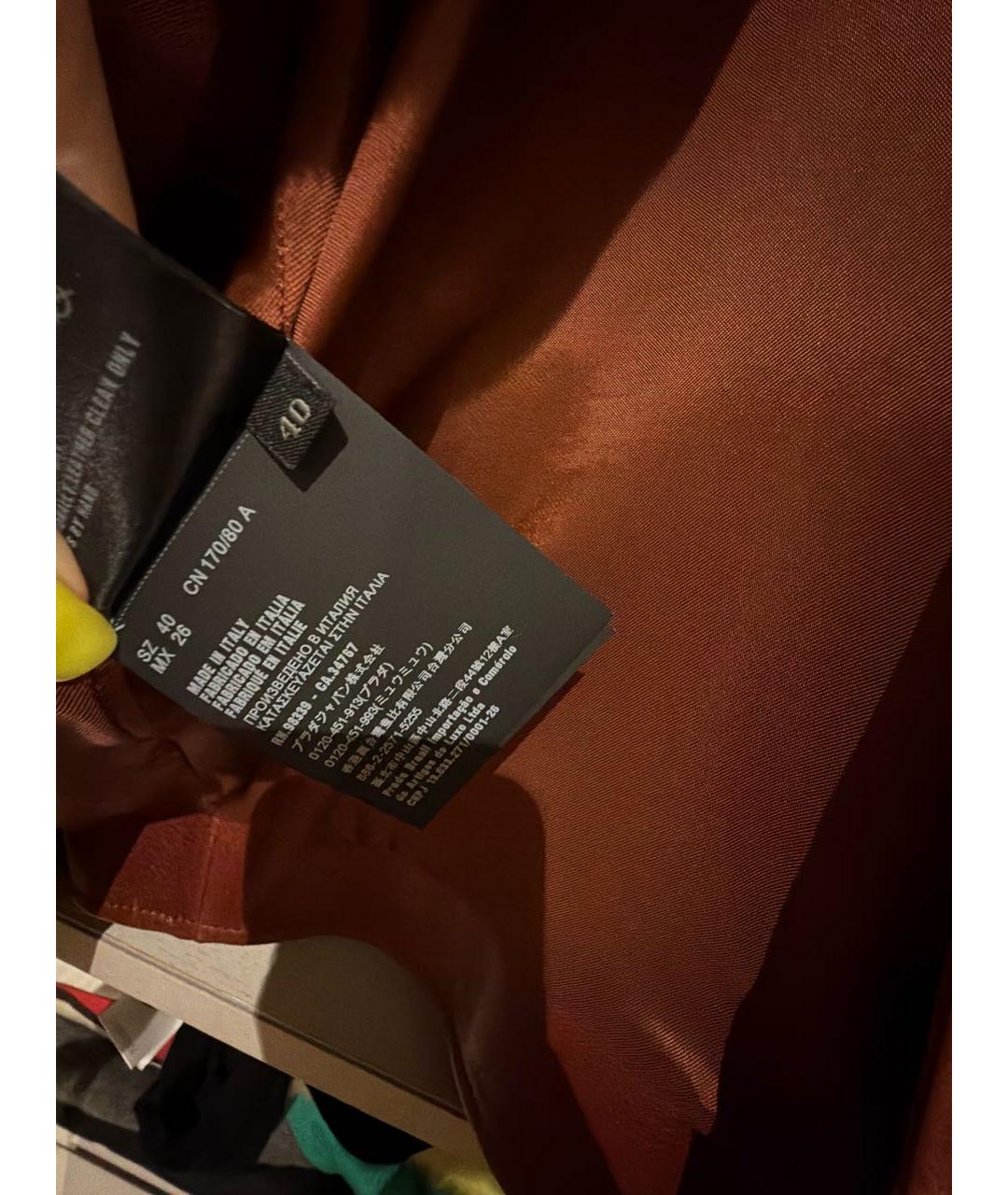 PRADA Коричневая кожаная куртка, фото 6