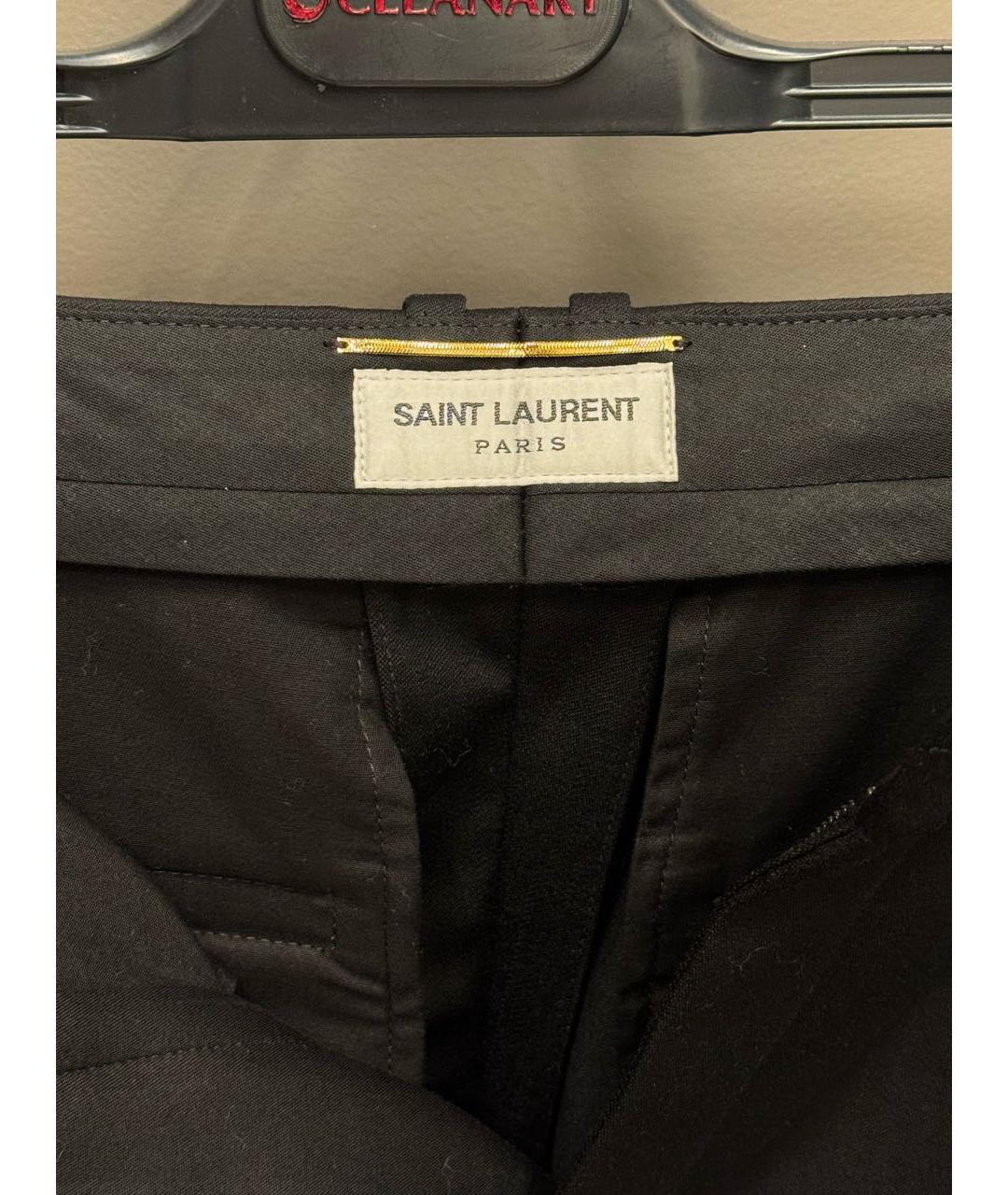 SAINT LAURENT Черный шерстяной костюм с брюками, фото 3