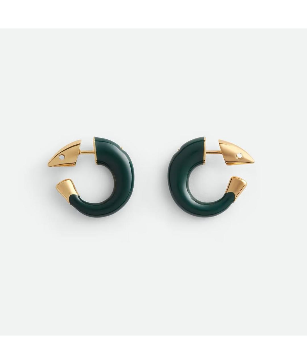 BOTTEGA VENETA Зеленые серебряные серьги, фото 4