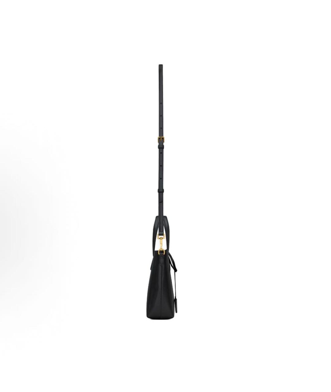 SAINT LAURENT Черная кожаная сумка через плечо, фото 4