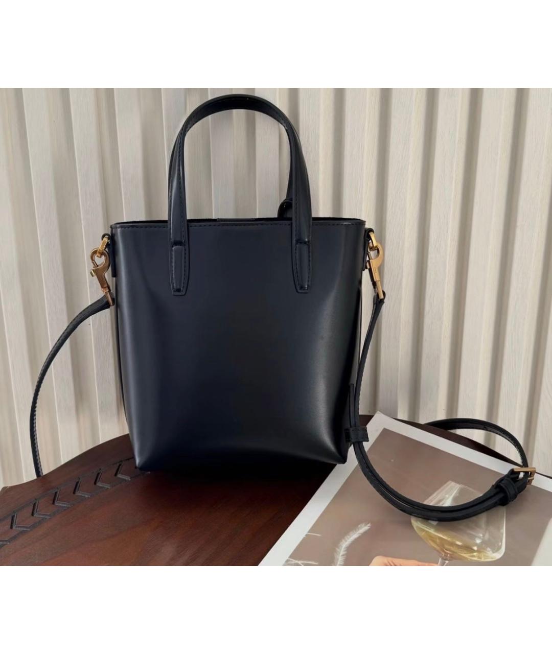 SAINT LAURENT Черная кожаная сумка через плечо, фото 7