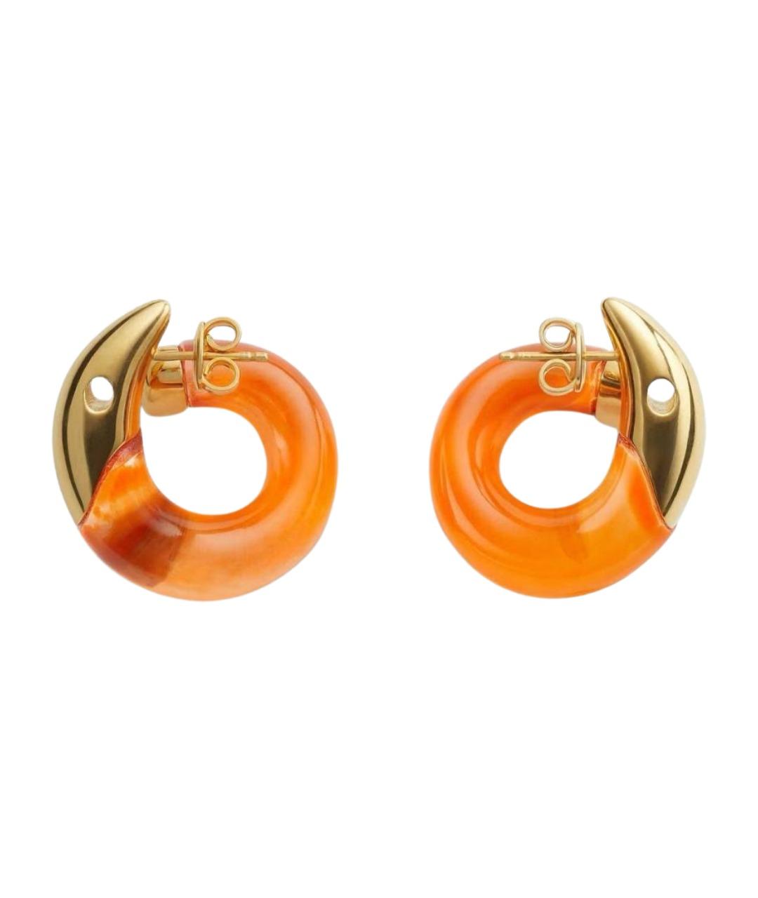 BOTTEGA VENETA Оранжевое серебряные серьги, фото 1