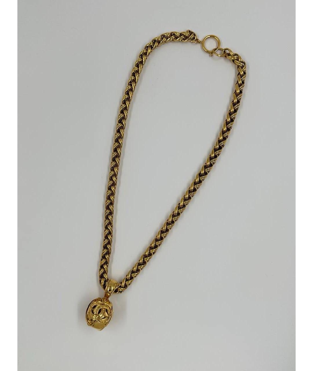 CHANEL Золотое позолоченное колье, фото 9