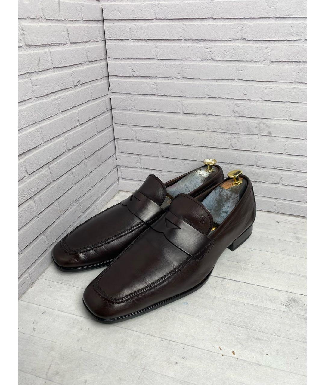 TOD'S Коричневые кожаные лоферы, фото 2