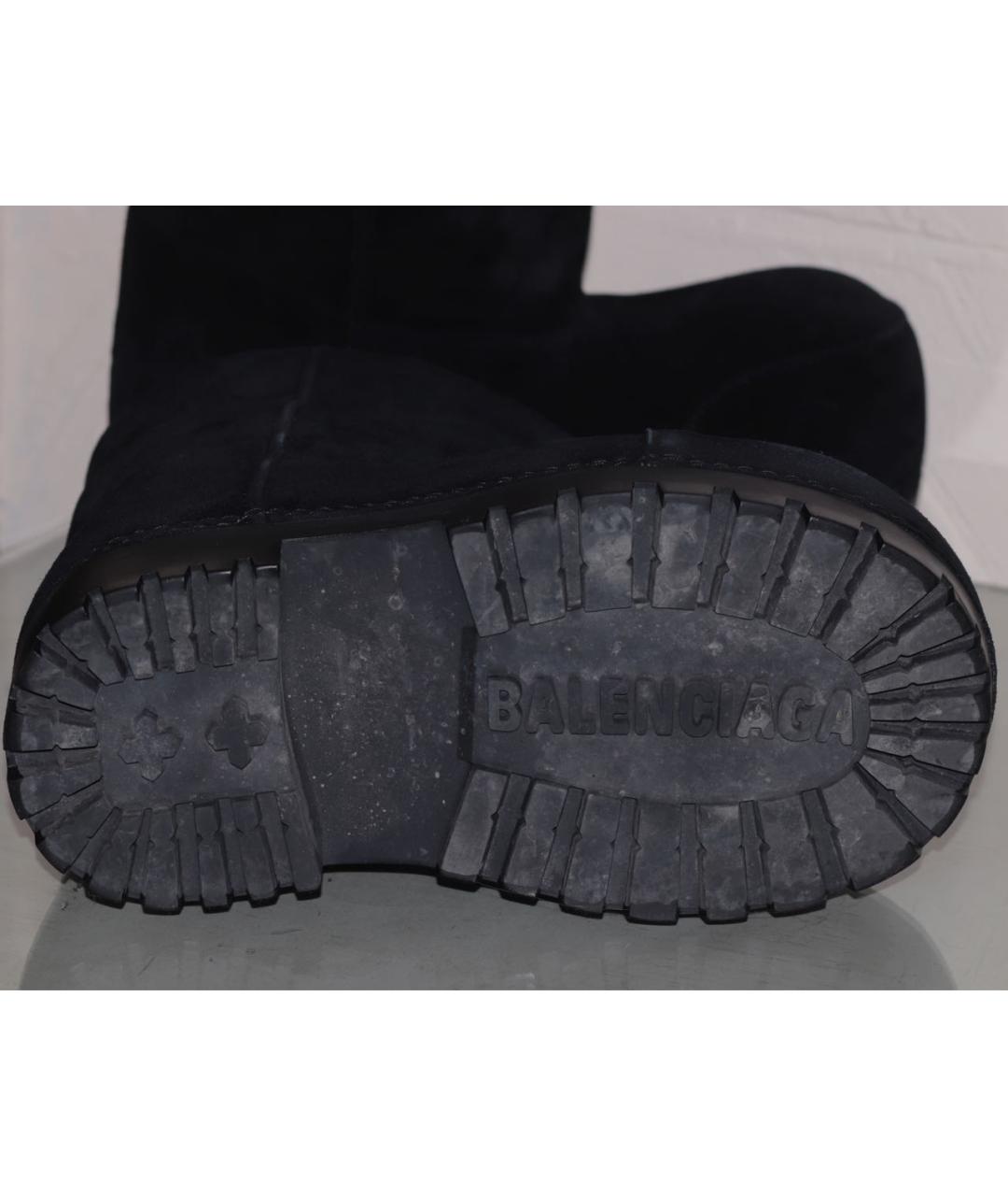 BALENCIAGA Черные замшевые сапоги, фото 8