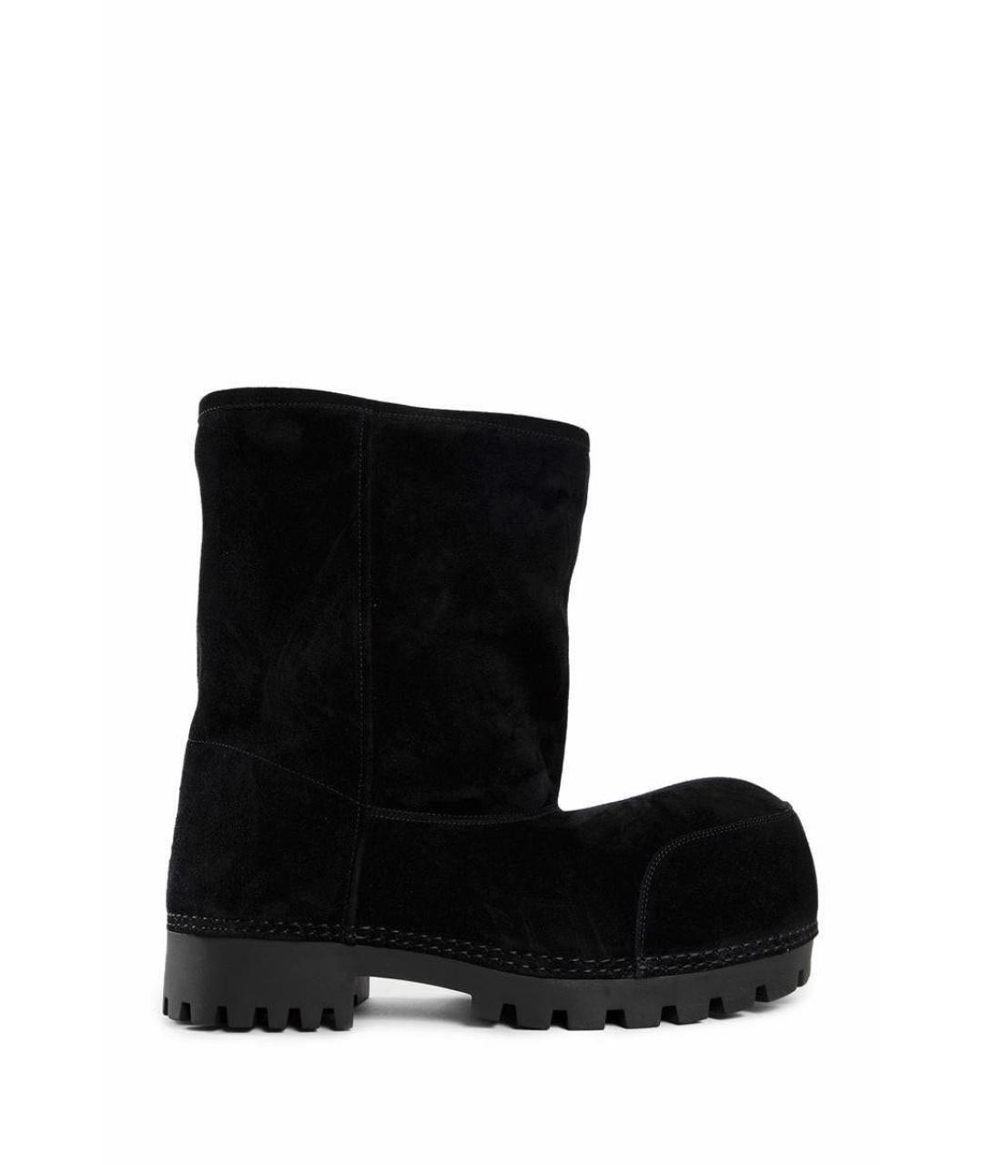 BALENCIAGA Черные замшевые сапоги, фото 9