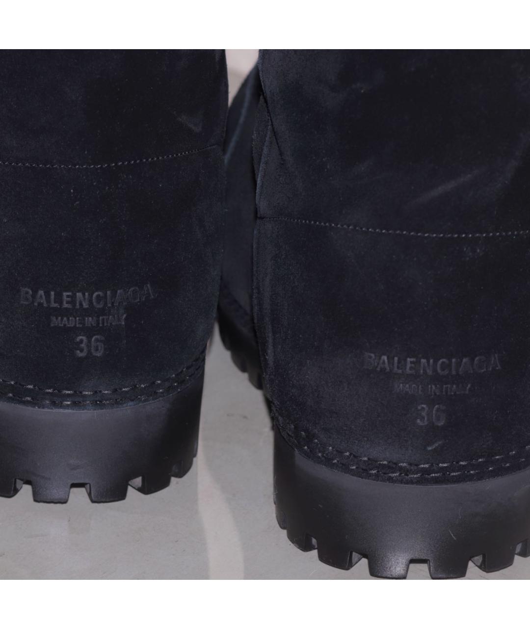 BALENCIAGA Черные замшевые сапоги, фото 6