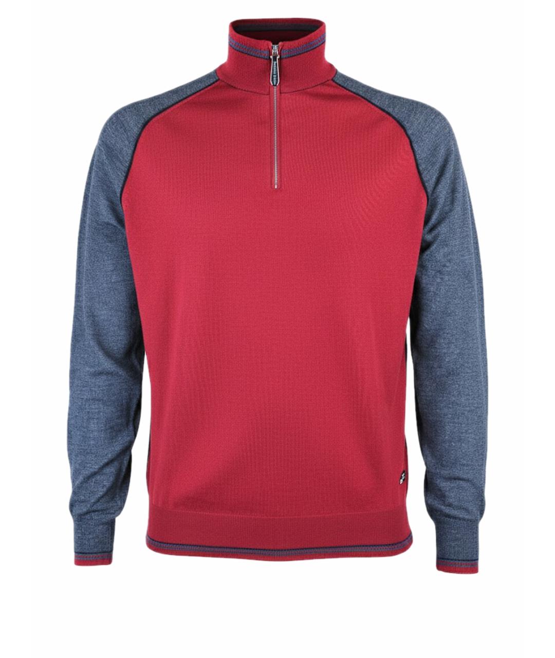 MASSIMO SFORZA Бордовый шерстяной джемпер / свитер, фото 1