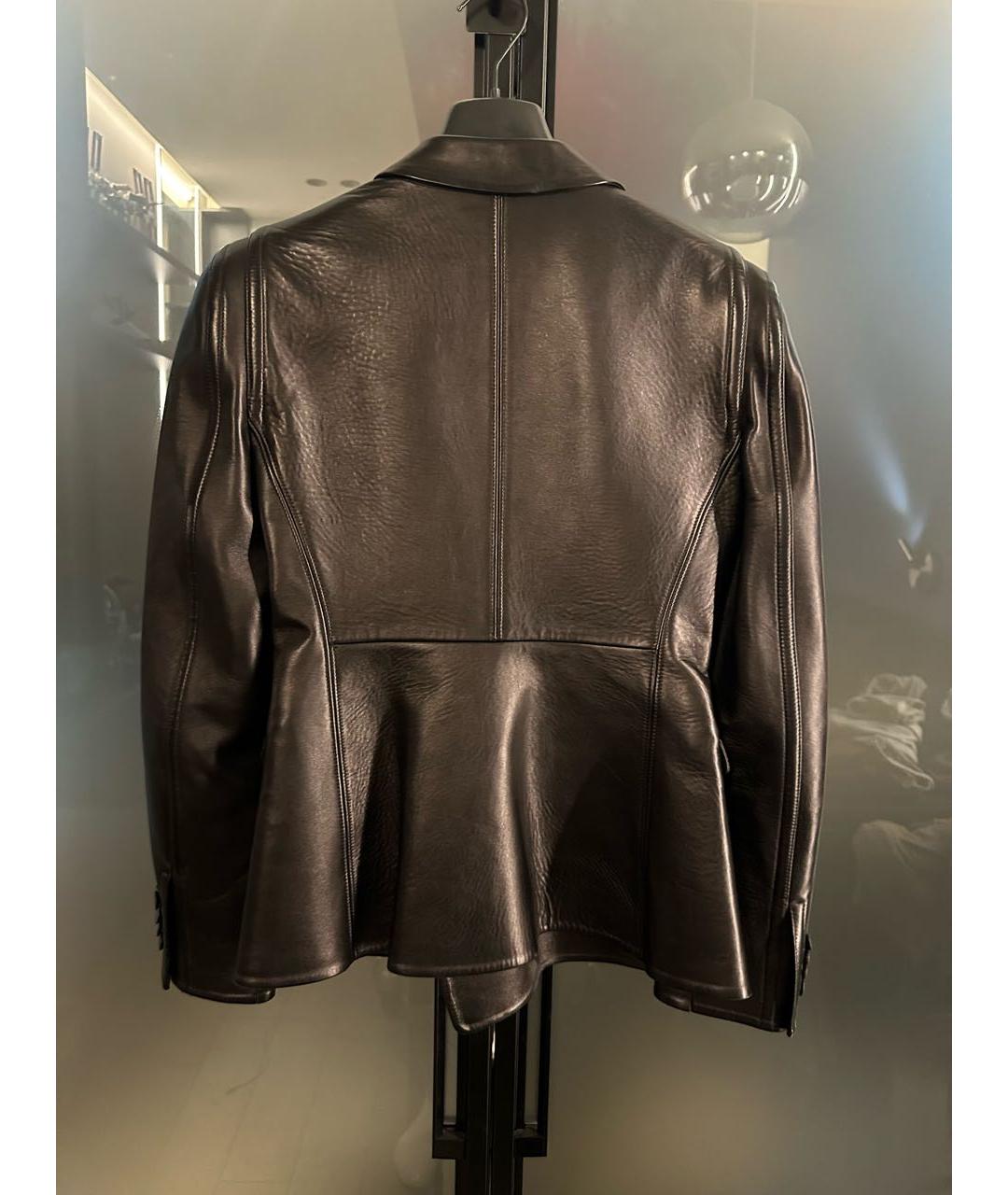 VALENTINO Черный кожаный жакет/пиджак, фото 2