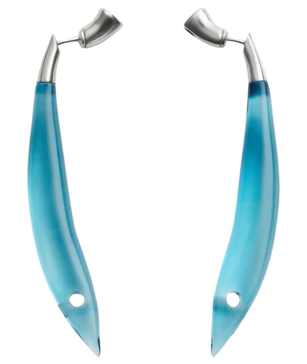 BOTTEGA VENETA Голубые серебряные серьги, фото 1