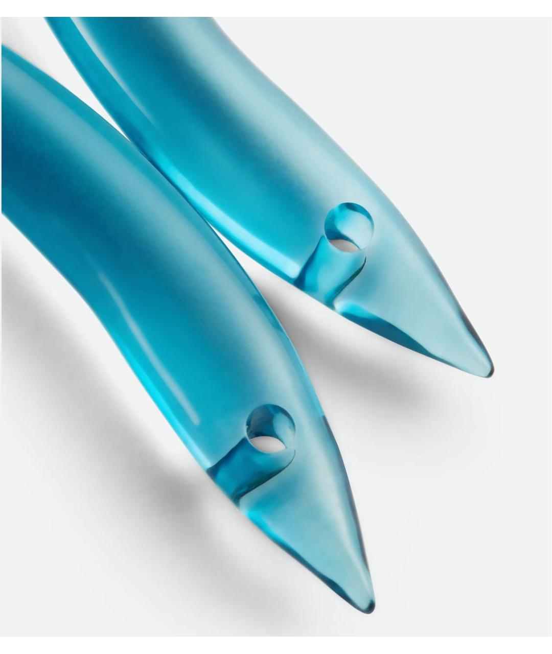 BOTTEGA VENETA Голубые серебряные серьги, фото 3