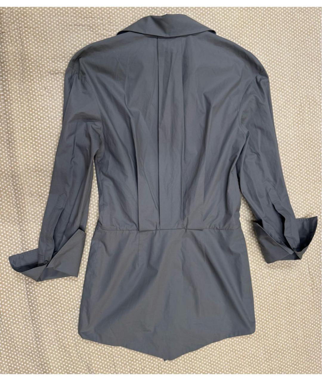 THE ATTICO Серое хлопковое повседневное платье, фото 6