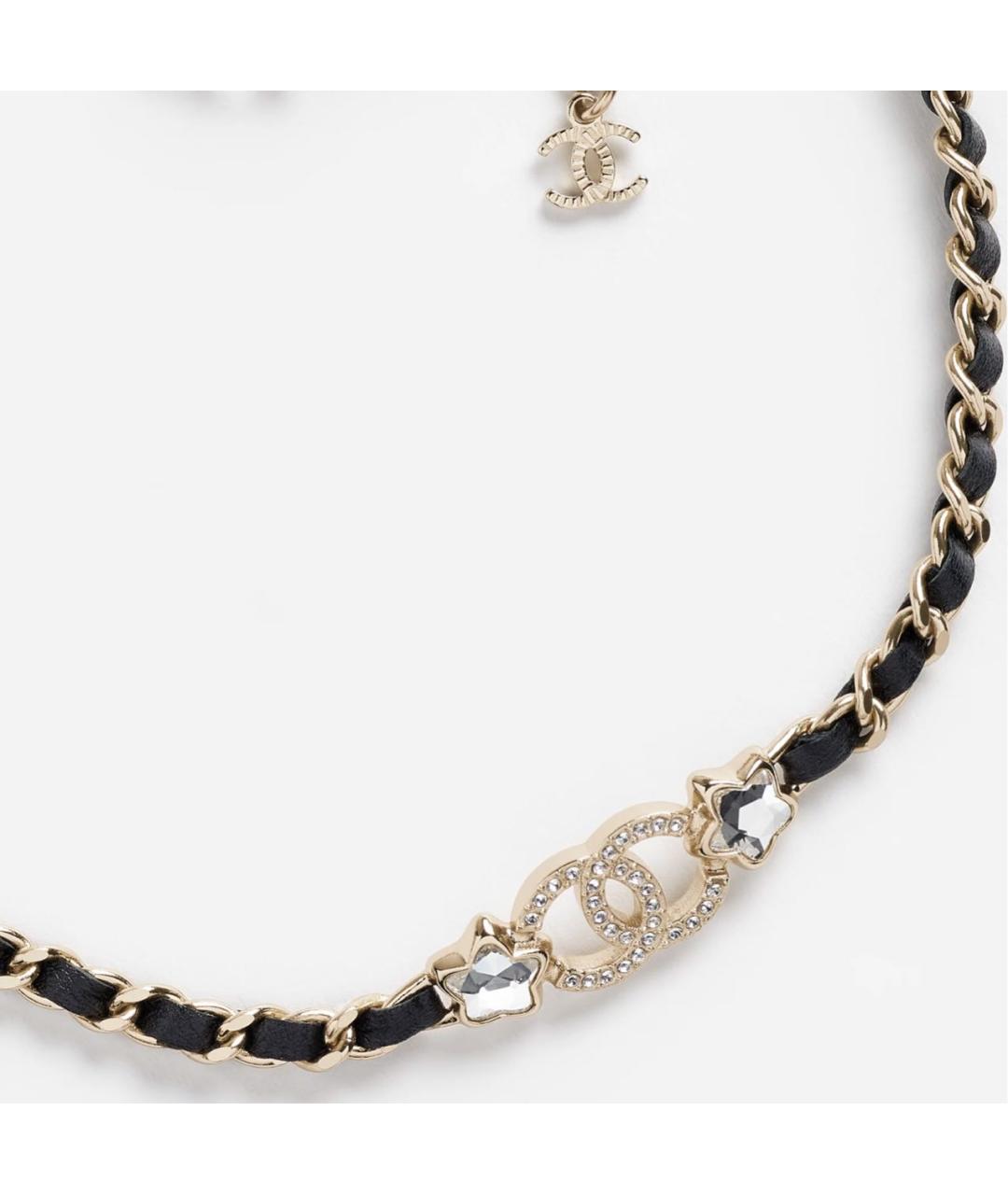 CHANEL Золотой кожаный чокер, фото 4