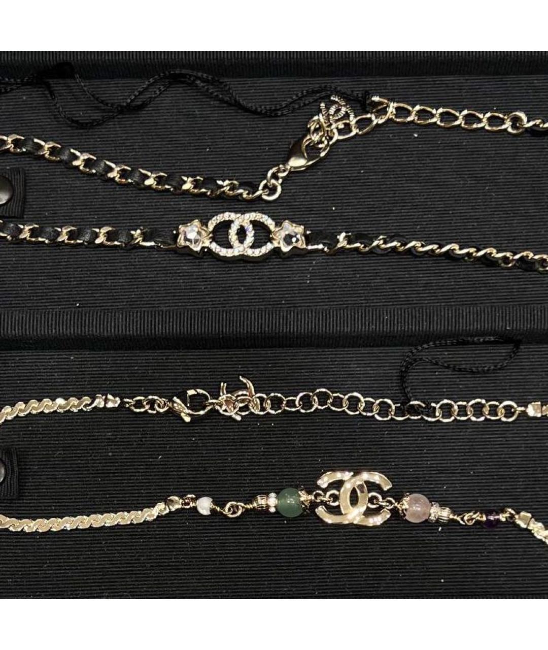 CHANEL Золотой кожаный чокер, фото 2