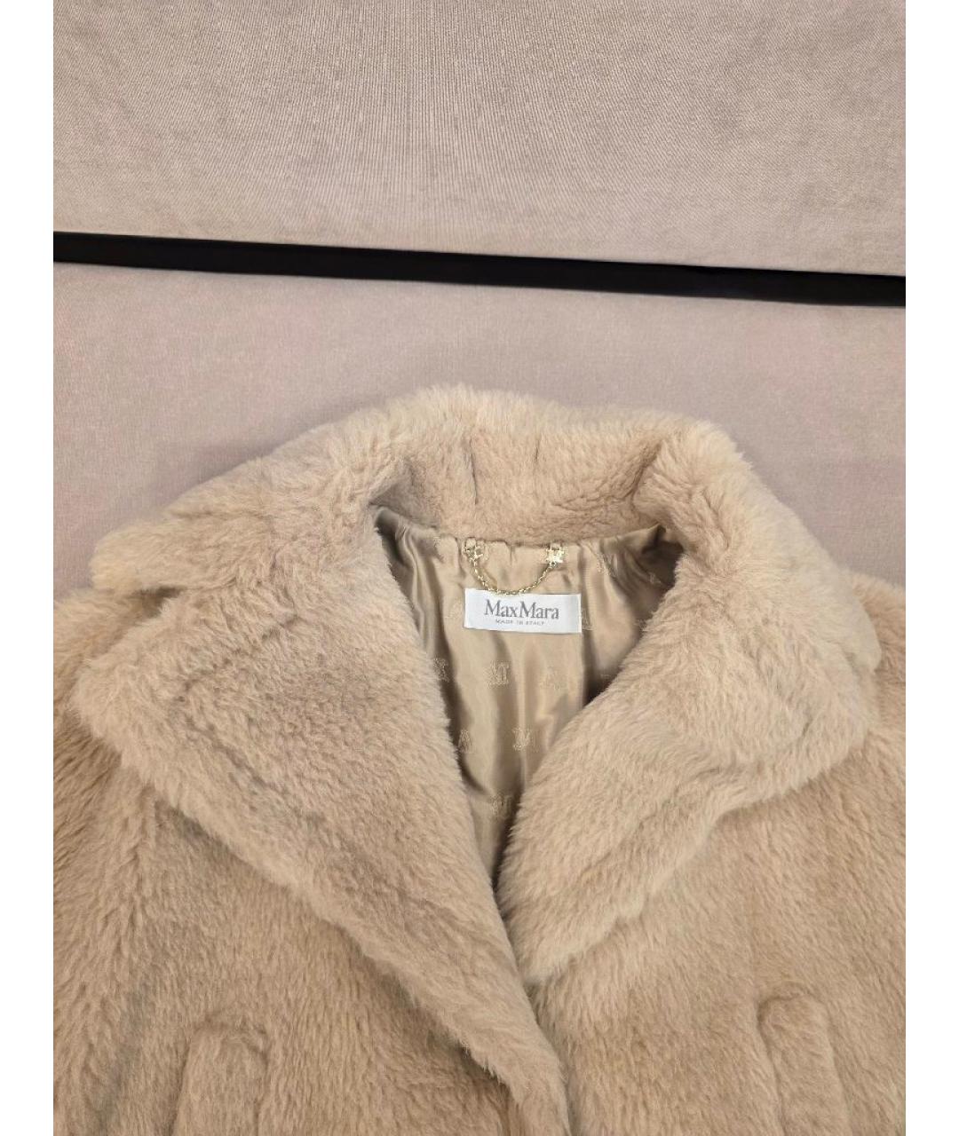 'S MAX MARA Бежевая вискозная шуба, фото 3