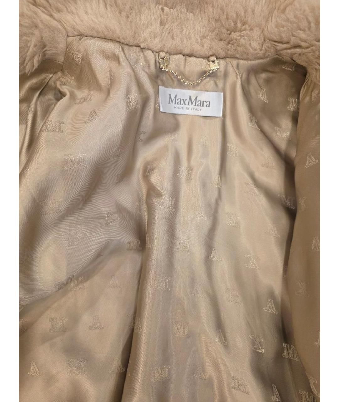 'S MAX MARA Бежевая вискозная шуба, фото 6