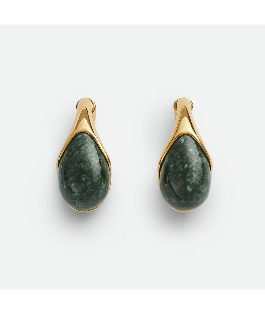 BOTTEGA VENETA Зеленые серебряные серьги, фото 3