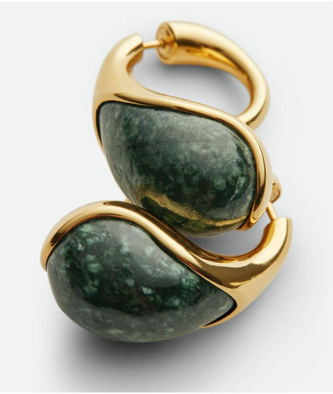 BOTTEGA VENETA Зеленые серебряные серьги, фото 4