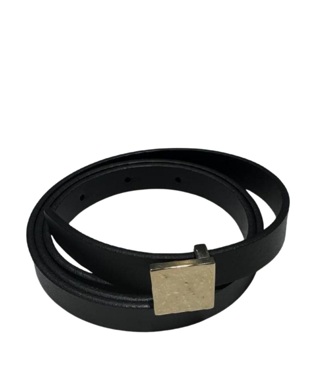 HUGO BOSS Черный кожаный ремень, фото 1