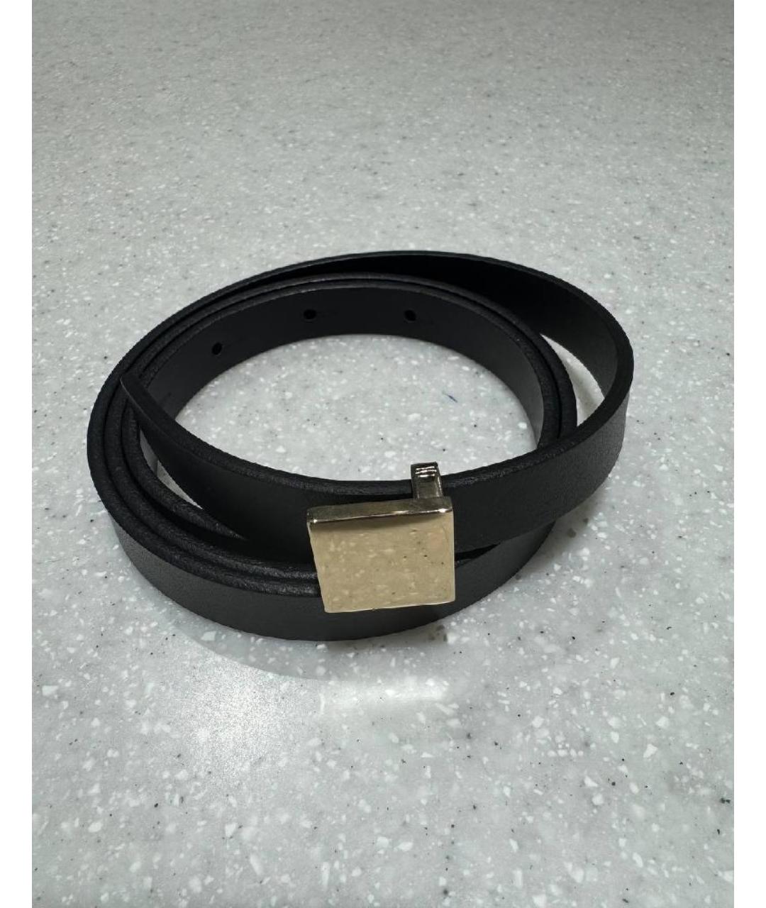 HUGO BOSS Черный кожаный ремень, фото 5