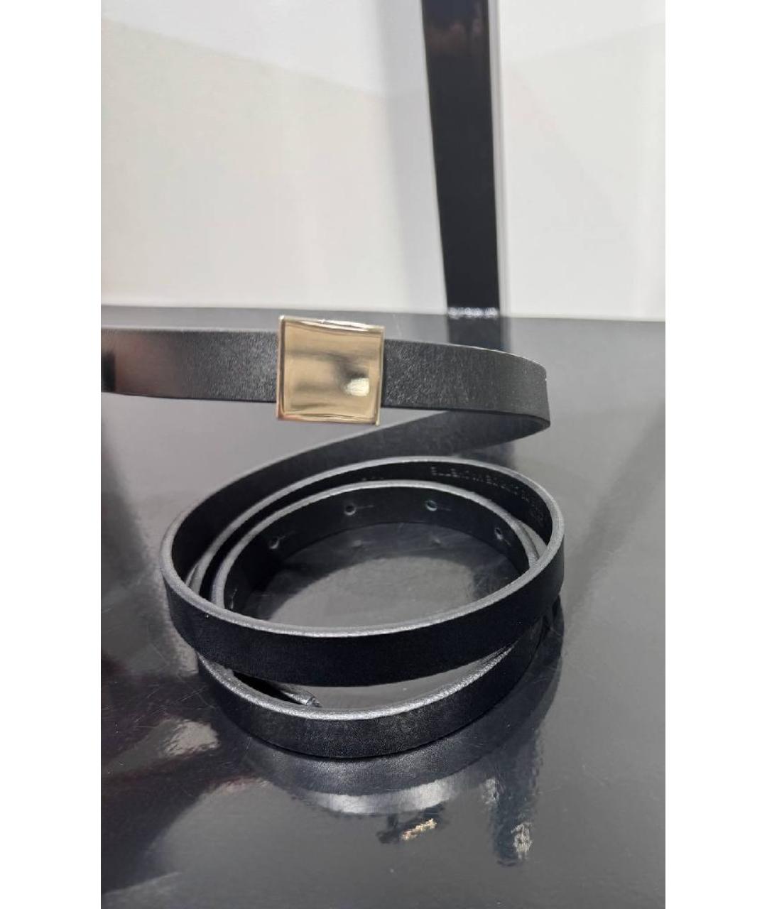 HUGO BOSS Черный кожаный ремень, фото 2