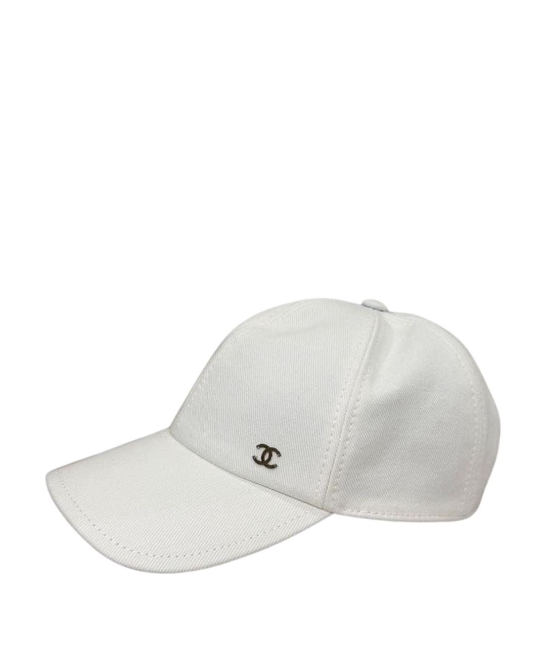 CHANEL Белая хлопковая кепка, фото 1
