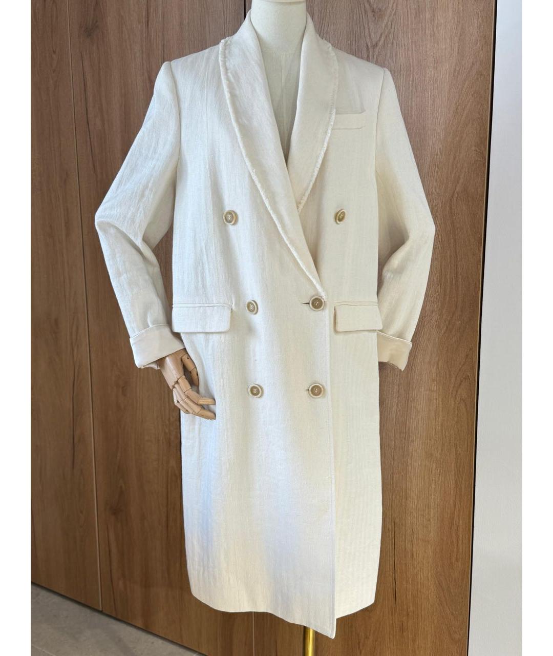 BRUNELLO CUCINELLI Белое пальто, фото 4