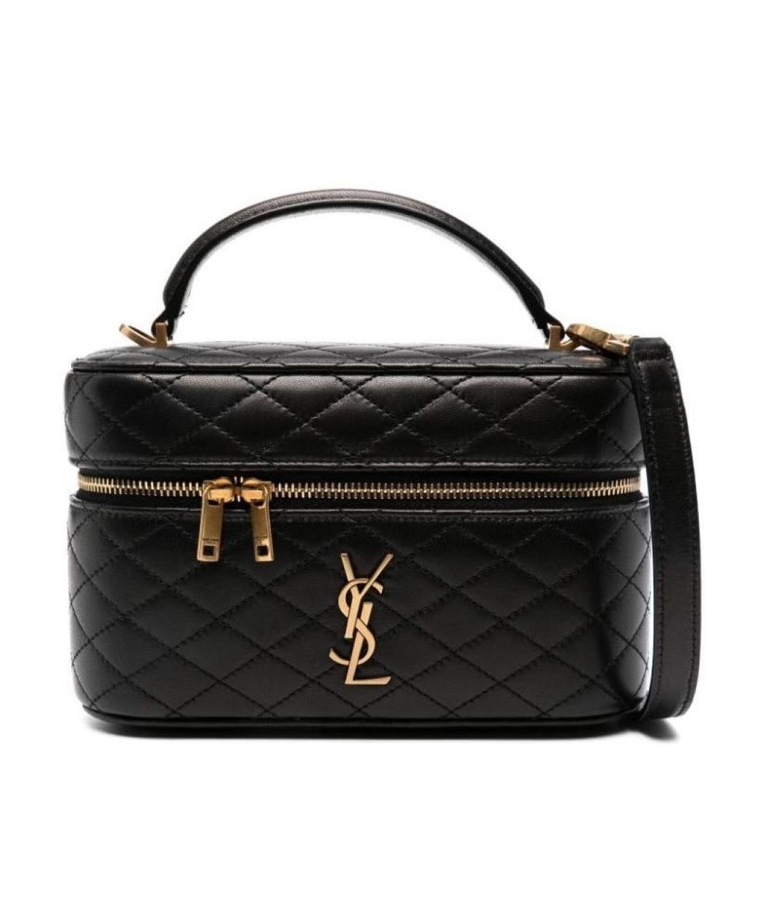 SAINT LAURENT Черная кожаная сумка через плечо, фото 7