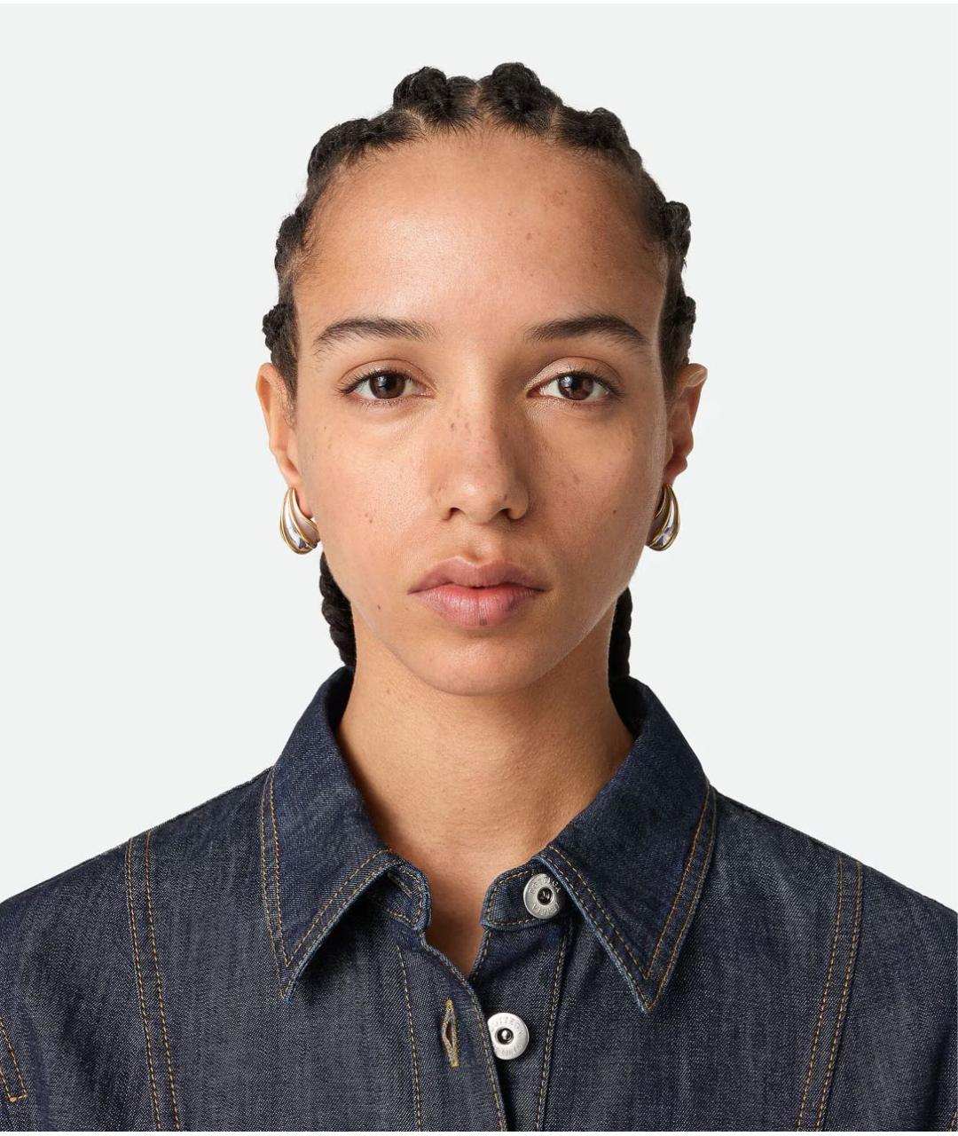 BOTTEGA VENETA Золотые серебряные серьги, фото 2