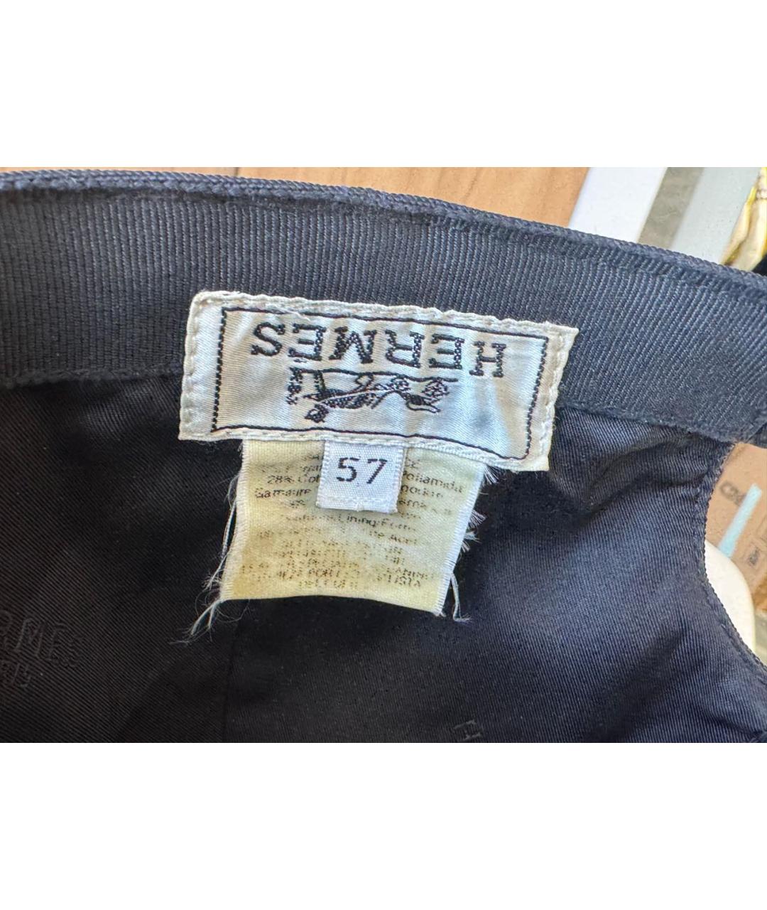 HERMES Черная кепка/бейсболка, фото 3