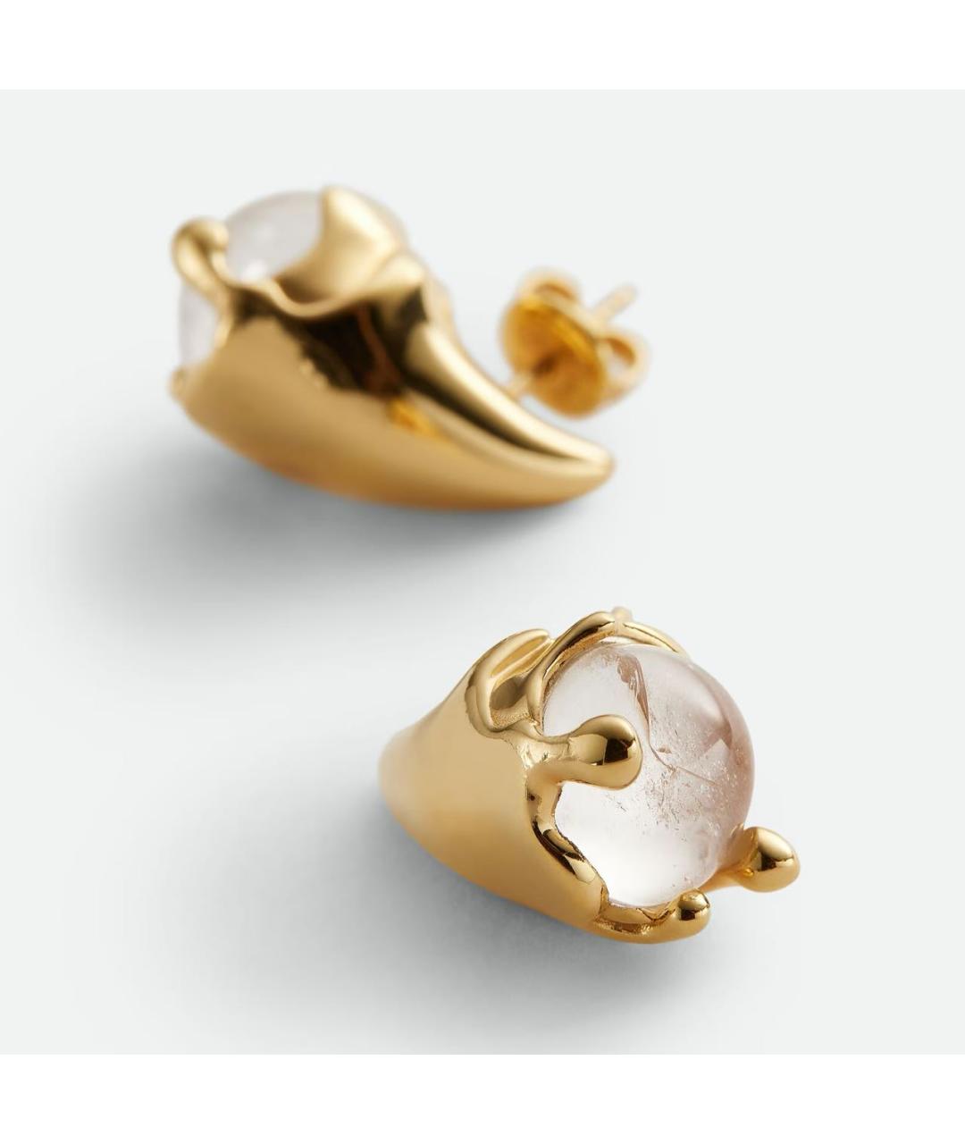 BOTTEGA VENETA Золотые серебряные серьги, фото 3