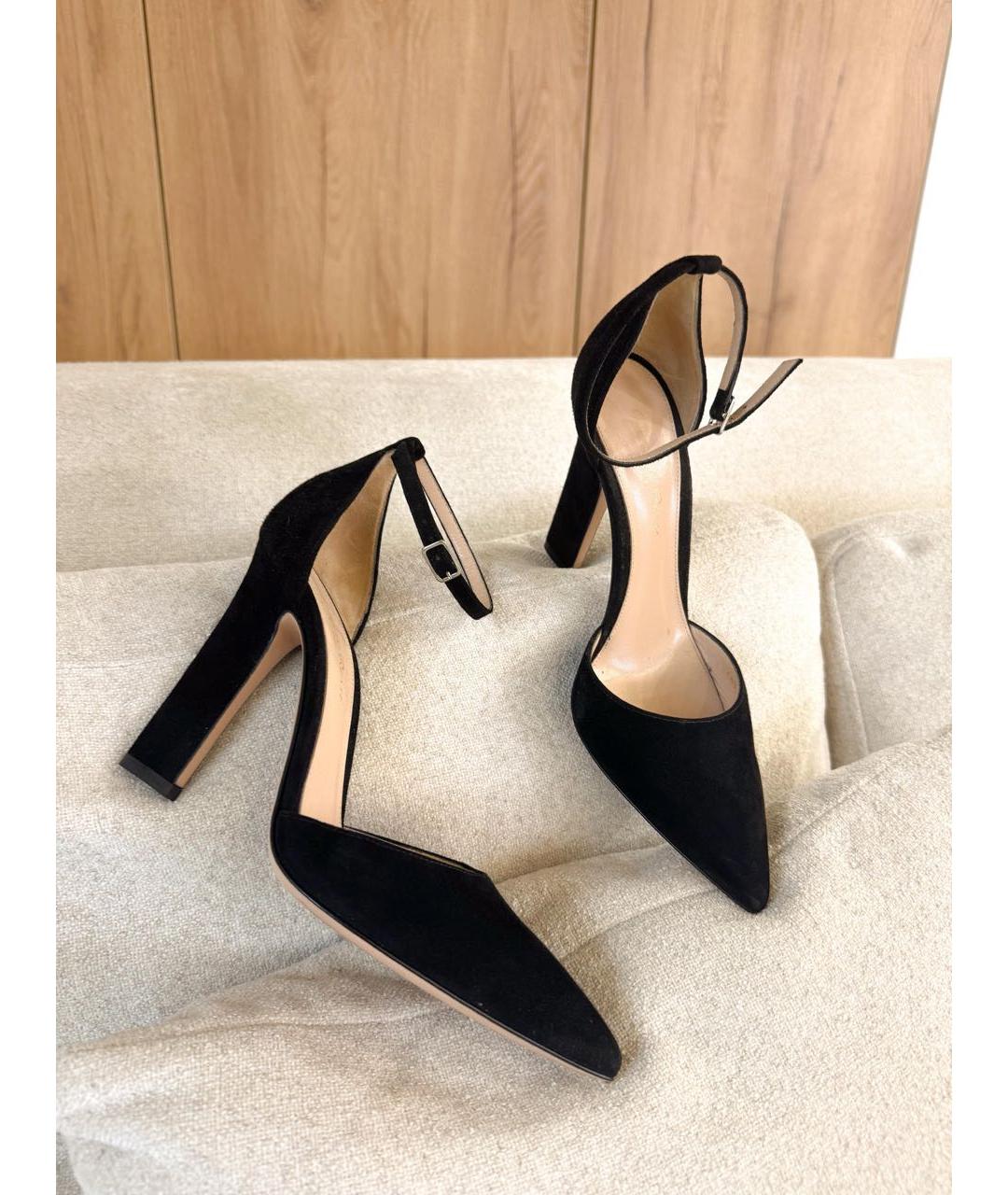 GIANVITO ROSSI Черные замшевые туфли, фото 3