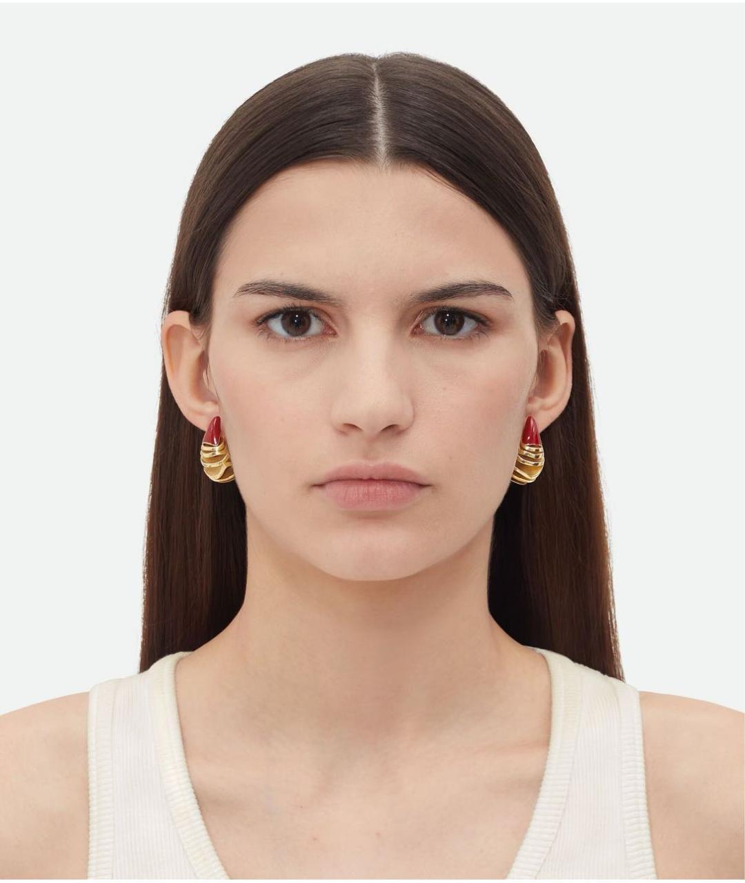 BOTTEGA VENETA Золотые серебряные серьги, фото 3