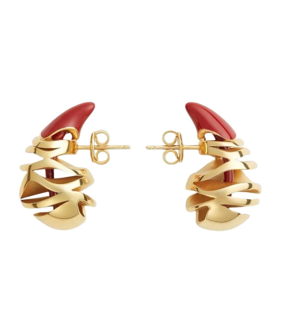 BOTTEGA VENETA Золотые серебряные серьги, фото 1