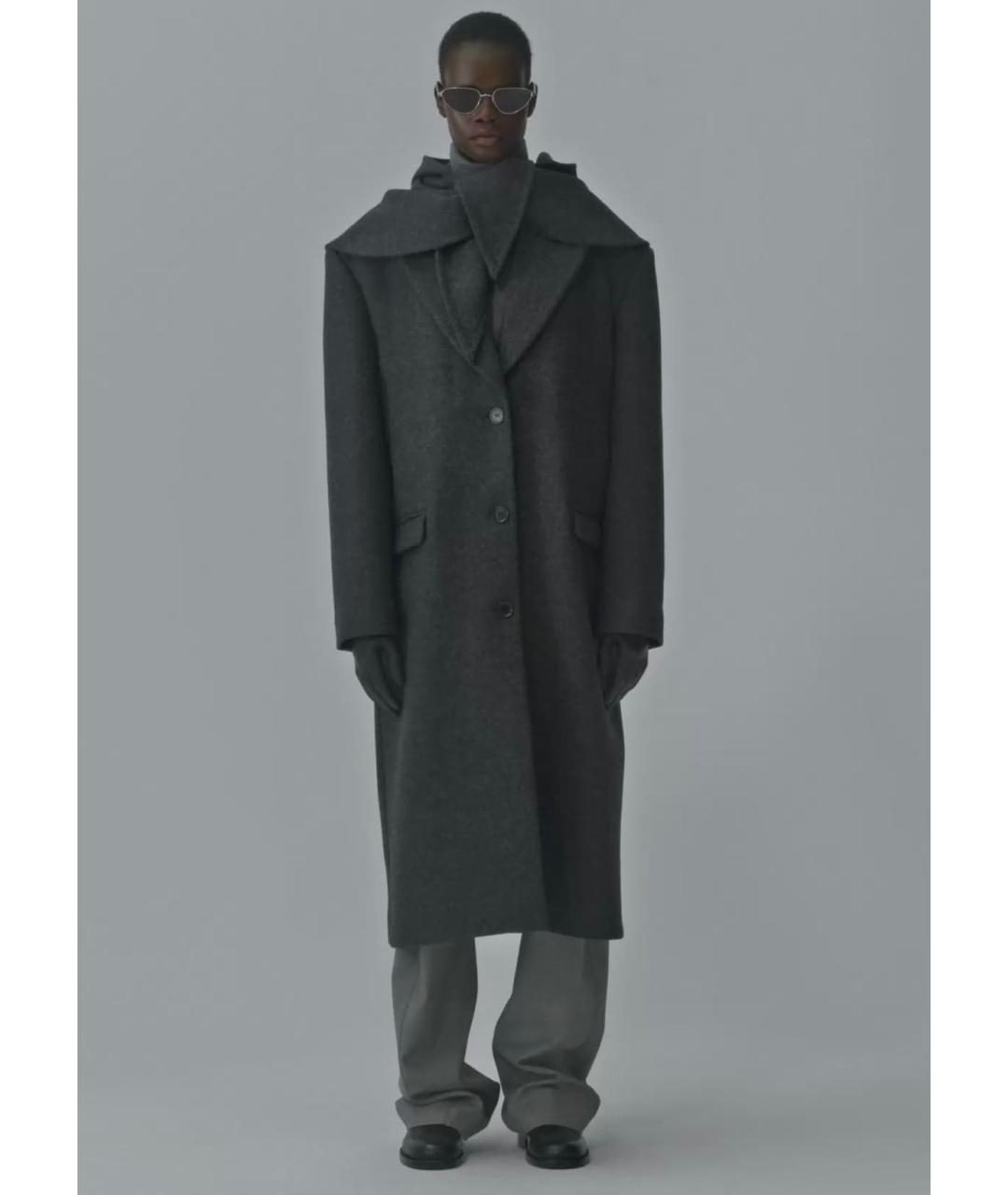 MAGDA BUTRYM Серое шерстяное пальто, фото 2