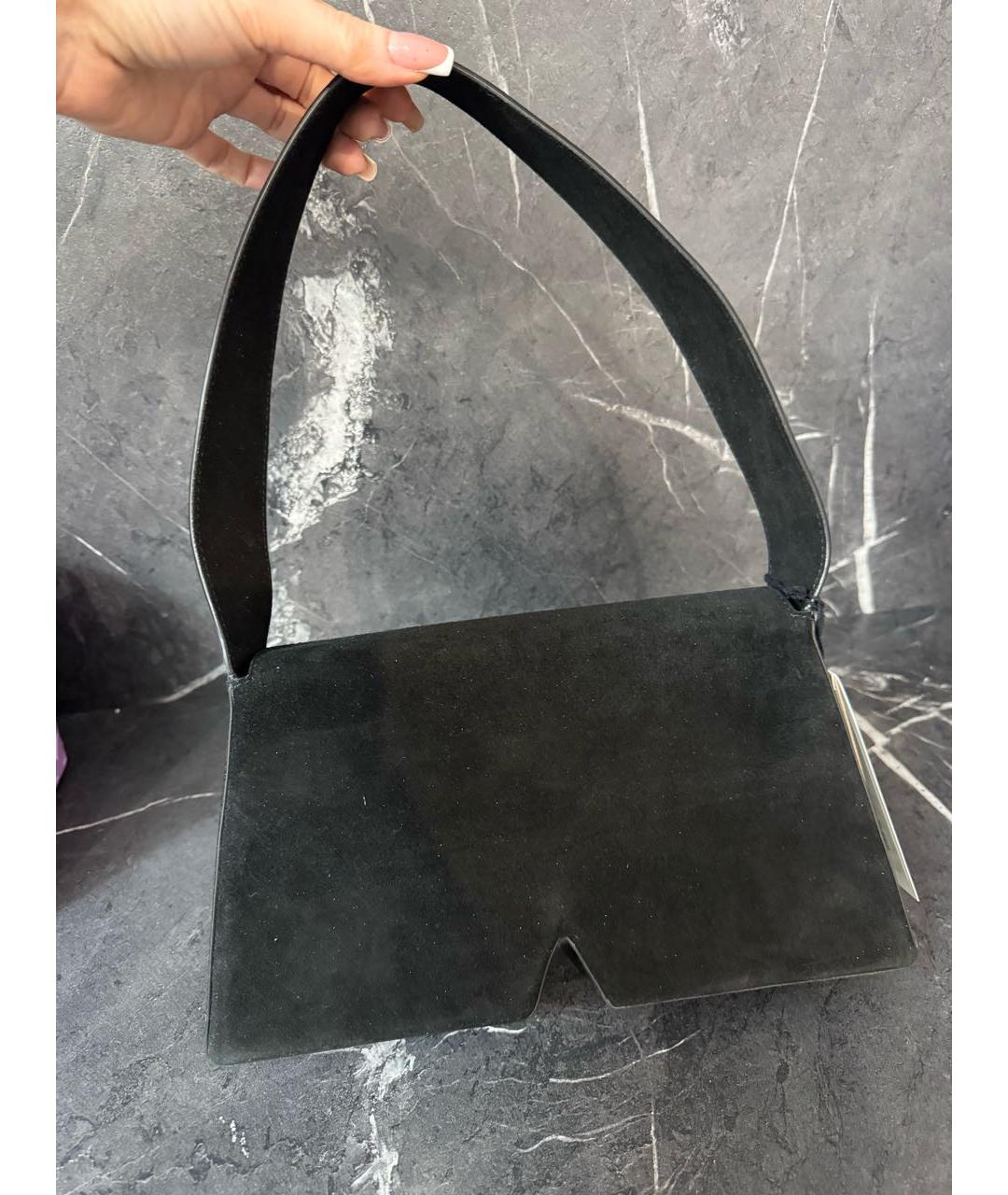 KARL LAGERFELD Черная замшевая сумка через плечо, фото 2