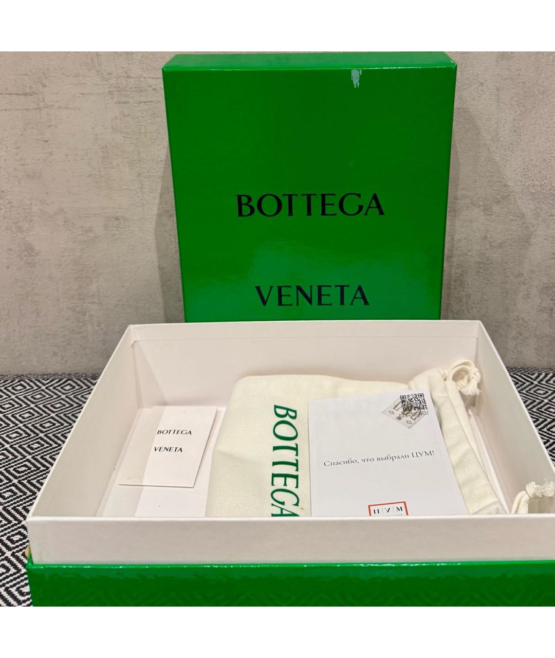 BOTTEGA VENETA Коричневые резиновые сабо, фото 6