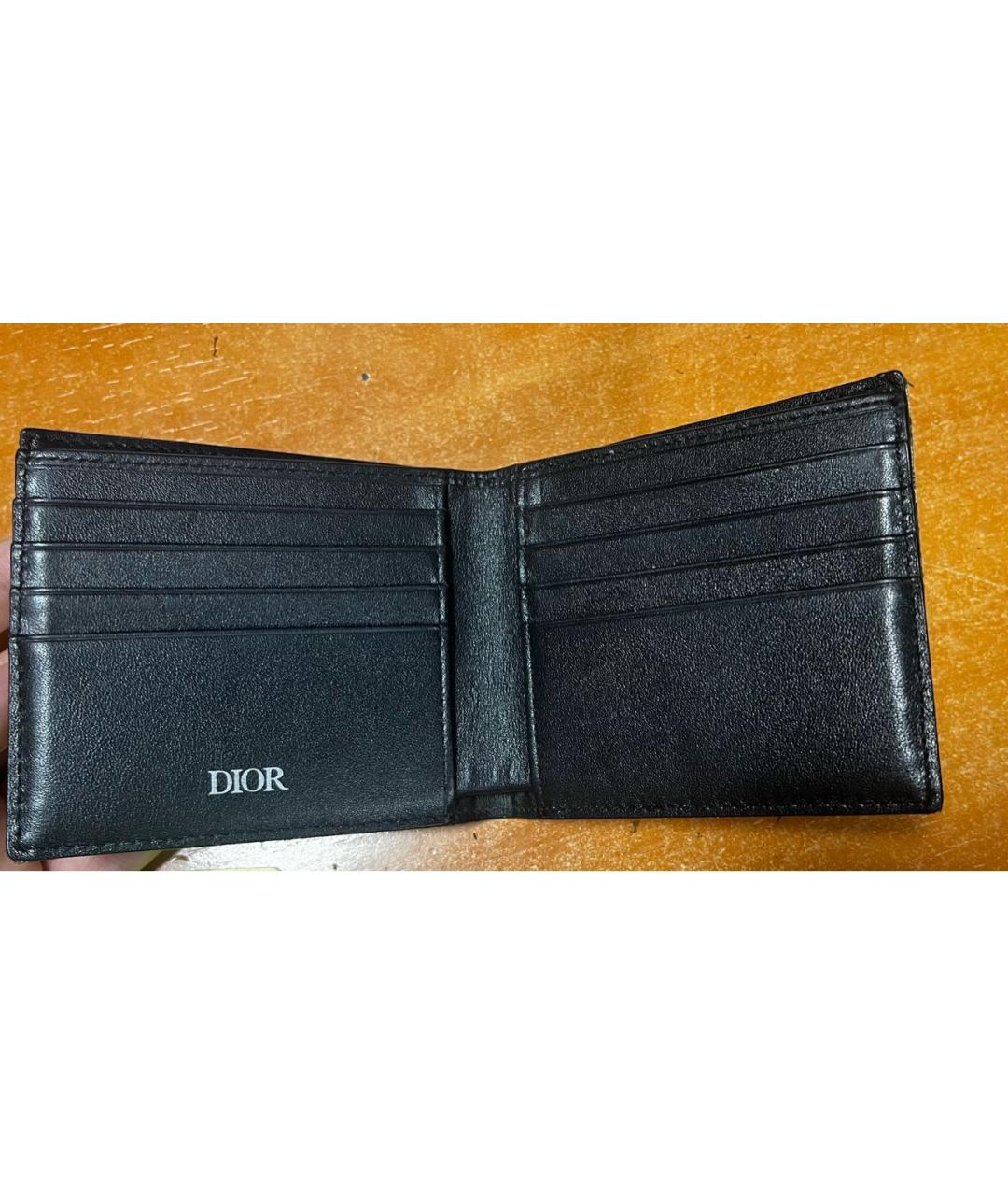 CHRISTIAN DIOR Бежевый кожаный кошелек, фото 3