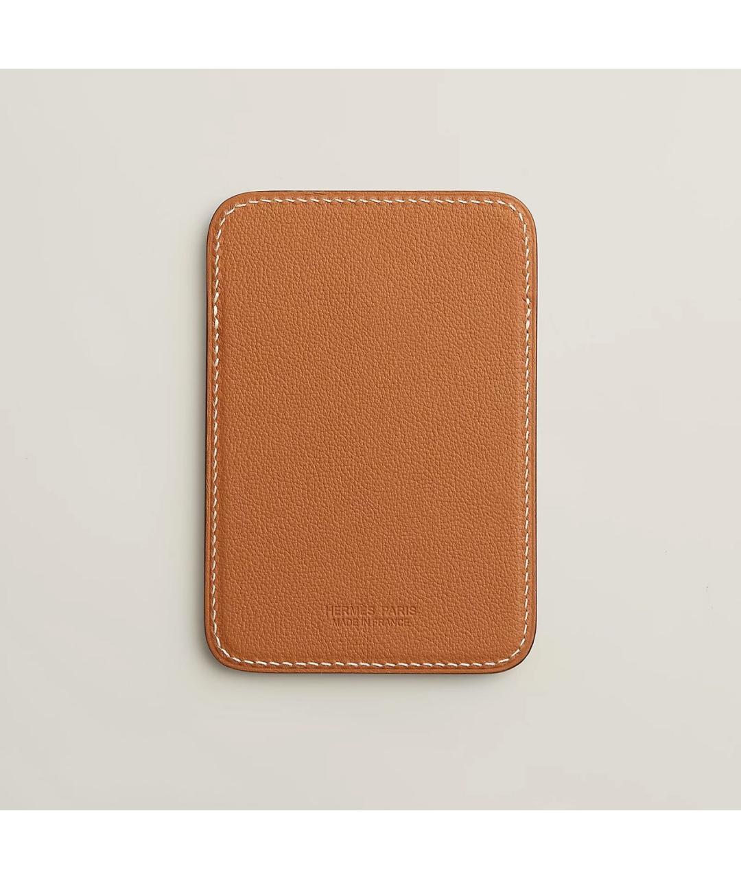 HERMES Коричневый кожаный кардхолдер, фото 3