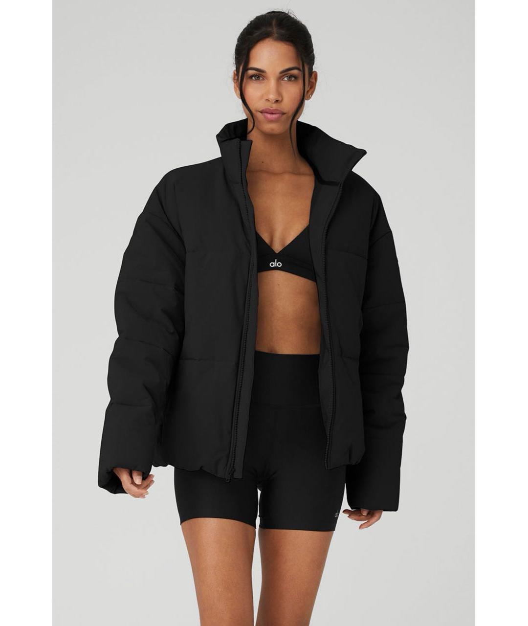 ALO YOGA Черная полиэстеровая куртка, фото 2