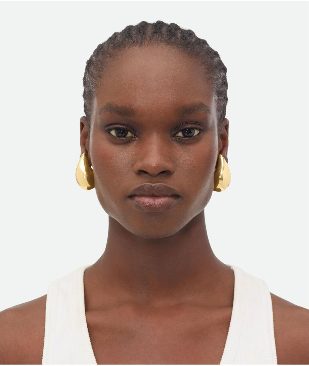 BOTTEGA VENETA Золотые серебряные серьги, фото 3